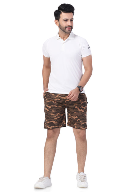 NEO GARMENTS Men’s Cotton Long Shorts | Camouflage Beige | SIZES FROM M TO 7XL.