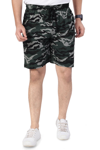 NEO GARMENTS Men’s Cotton Long Shorts | Camouflage Green | SIZES FROM M TO 7XL.