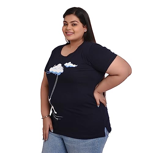 Women's Cotton Round Neck PLUS size T-shirt -SWING GOLDEN DAYS. | SIZE FROM S-32" TO 8XL-52"