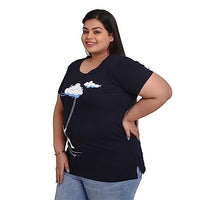 Women's Cotton Round Neck PLUS size T-shirt -SWING GOLDEN DAYS. | SIZE FROM S-32" TO 8XL-52"