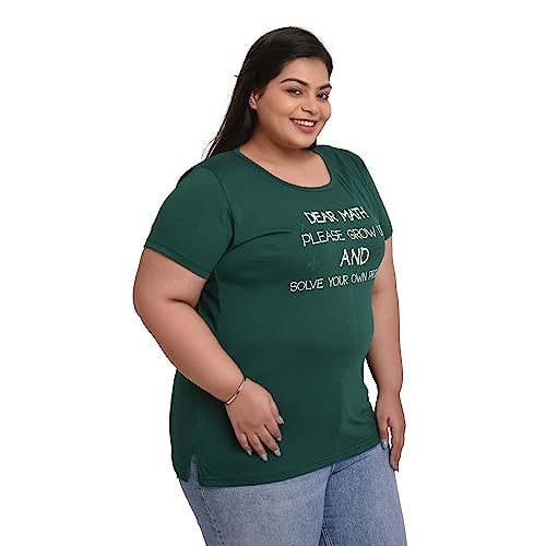 Women's Cotton Round Neck T-shirt - DEAR MATH PLEASE GROW UP AND SOLVE YOUR OWN PROBLEM. | SIZE FROM S-32" TO 8XL-52"