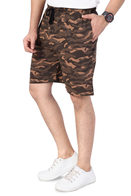 NEO GARMENTS Men’s Cotton Long Shorts | Camouflage Beige | SIZES FROM M TO 7XL.