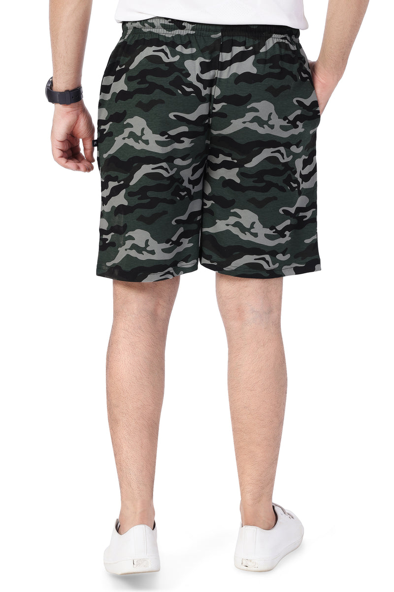 NEO GARMENTS Men’s Cotton Long Shorts | Camouflage Green | SIZES FROM M TO 7XL.