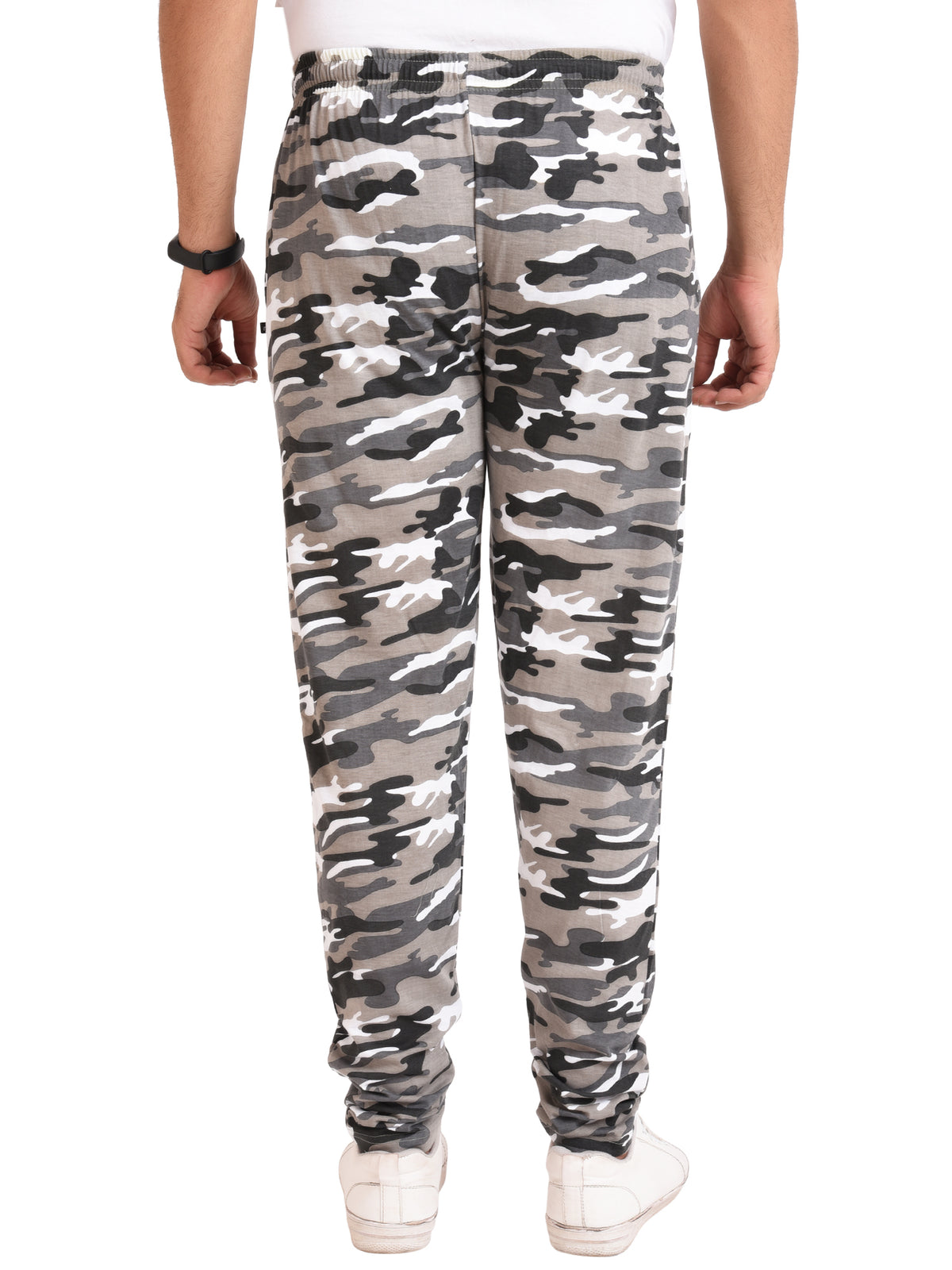 Men's Cotton Camouflage Track Pant. | GREY-WHITE | SIZES FROM M TO 5XL.