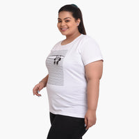 Women's Cotton Round Neck T-shirt - PANDA | SIZE FROM S-32" TO 8XL-52"