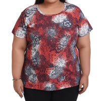 Women Cotton Round Neck T-Shirt - All Over Print | SIZE FROM 3XL-42" - 8XL-52"