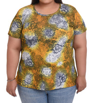 Women Cotton Round Neck T-Shirt - All Over Print | SIZE FROM 3XL-42" - 8XL-52"