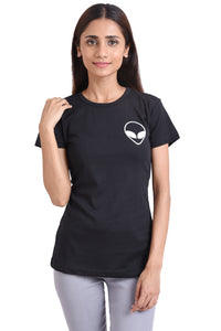 NEO GARMENTS Women's Cotton Round Neck T-shirt - ALIEN | SIZE FROM S-32" TO 3XL-42"