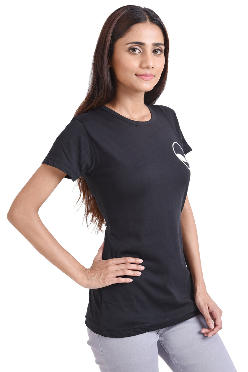 NEO GARMENTS Women's Cotton Round Neck T-shirt - ALIEN | SIZE FROM S-32" TO 3XL-42"