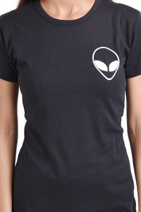 NEO GARMENTS Women's Cotton Round Neck T-shirt - ALIEN | SIZE FROM S-32" TO 3XL-42"