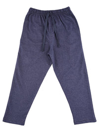 denim blue boy's cotton track pant, front view