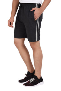 NEO GARMENTS Men’s Cotton Stripped Chain Pockets Long Shorts. | CARBON | SIZES FROM M TO 7XL.