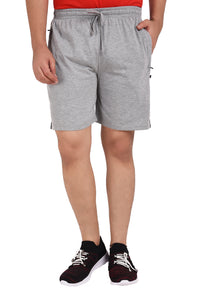 NEO GARMENTS Men’s Cotton Stripped Chain Pockets Long Shorts. | GREY | SIZES FROM M TO 7XL.