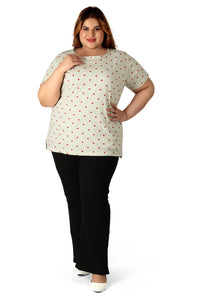 Women's Cotton Round Neck PLUS size WHITE T-shirt -. | SIZE FROM 3XL-42" - 8XL-52"