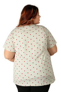 Women's Cotton Round Neck PLUS size WHITE T-shirt -. | SIZE FROM 3XL-42" - 8XL-52"