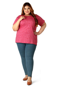 Women's Cotton Round Neck PLUS size T-shirt. | SIZE FROM 3XL-42" - 8XL-52"