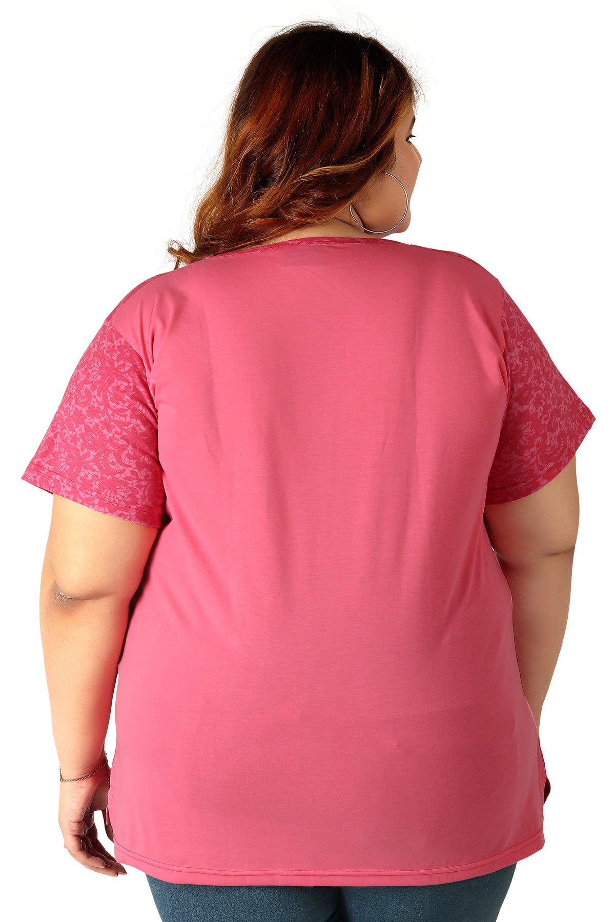 Women's Cotton Round Neck PLUS size T-shirt. | SIZE FROM 3XL-42" - 8XL-52"