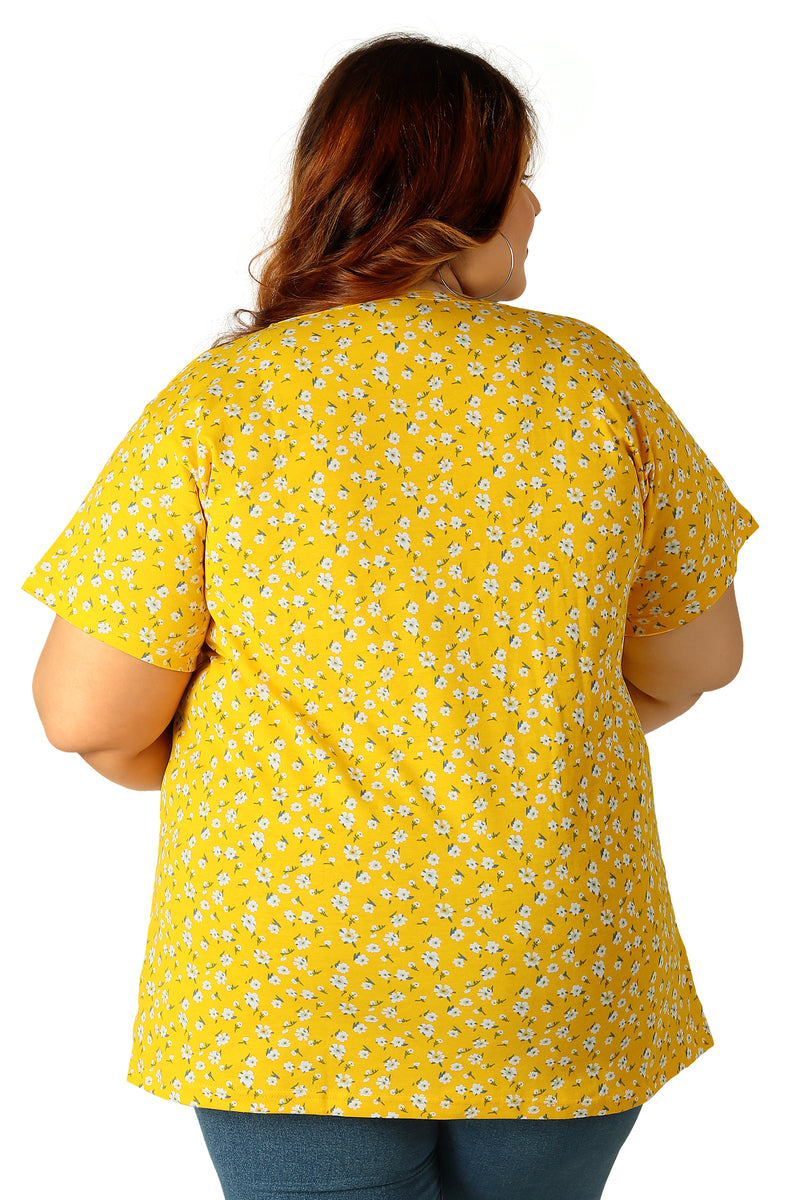 NEO GARMENTS Women's Cotton Round Neck PLUS size T-shirt . | SIZE FROM 3XL-42" - 8XL-52"