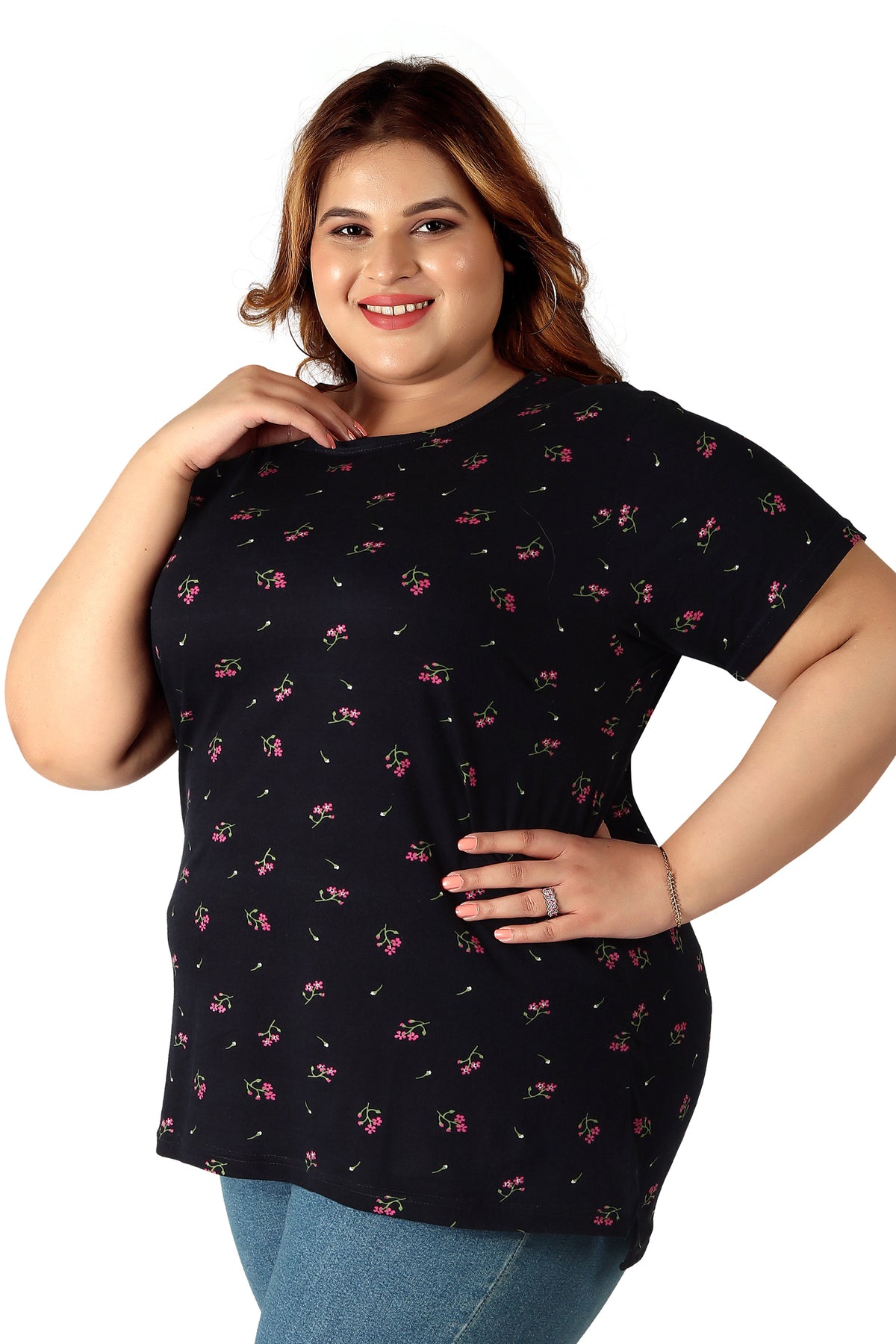 Women's Cotton Round Neck PLUS size T-shirt. | SIZE FROM 3XL-42" - 8XL-52"