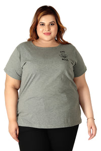 Women Cotton Round Neck Plus Size T-shirt | BEE NICE | SIZES - S - 32" TO 8XL - 52"