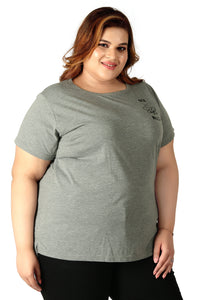 Women Cotton Round Neck Plus Size T-shirt | BEE NICE | SIZES - S - 32" TO 8XL - 52"