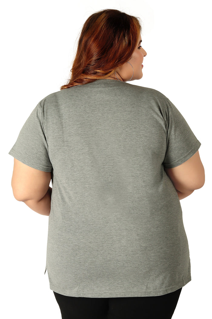 Women Cotton Round Neck Plus Size T-shirt | BEE NICE | SIZES - S - 32" TO 8XL - 52"