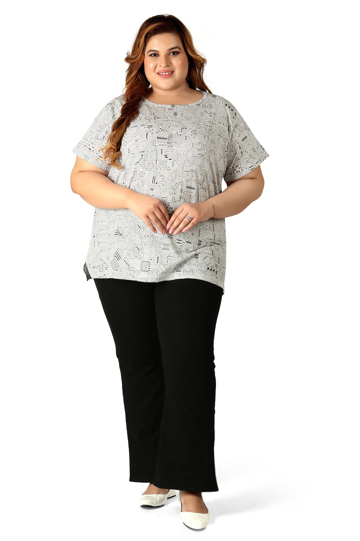 Women's Cotton Round Neck PLUS size T-shirt  | SIZE FROM 3XL-42" TO 8XL-52"