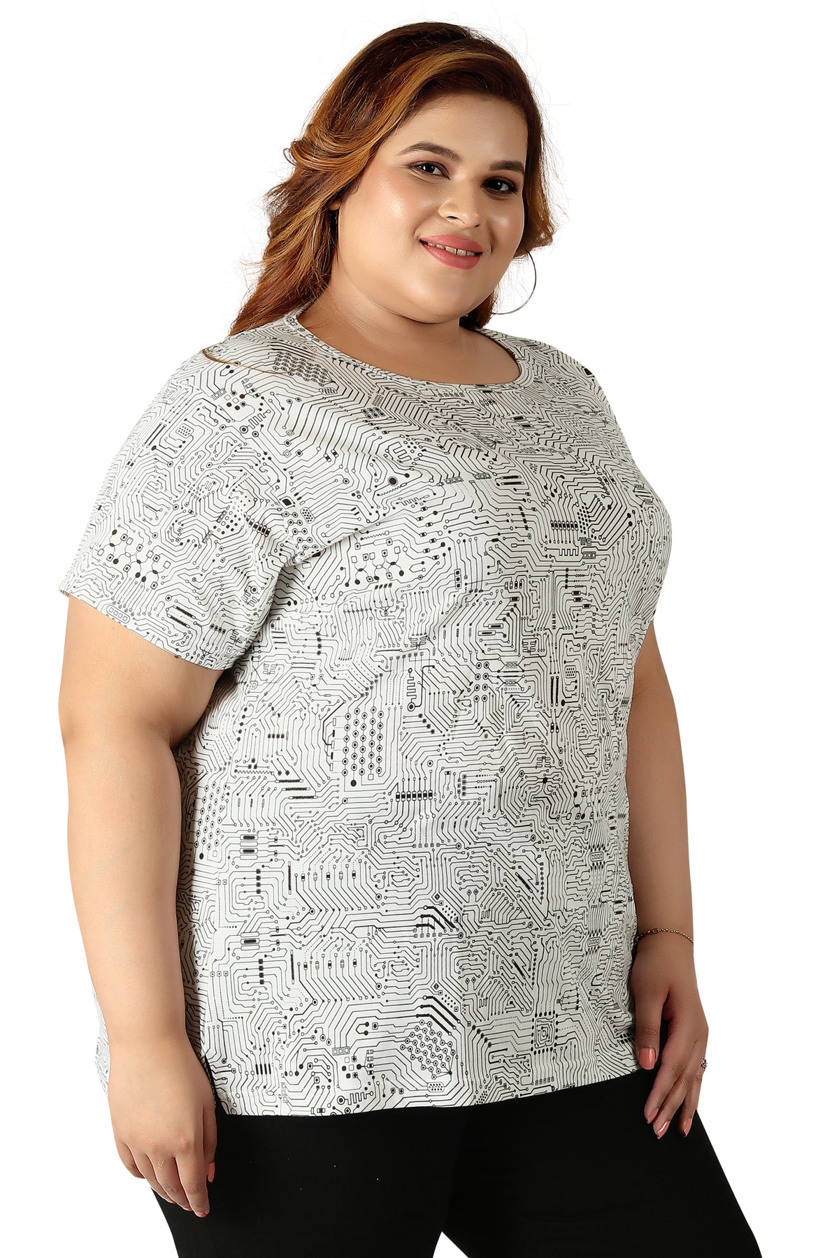 Women's Cotton Round Neck PLUS size T-shirt  | SIZE FROM 3XL-42" TO 8XL-52"