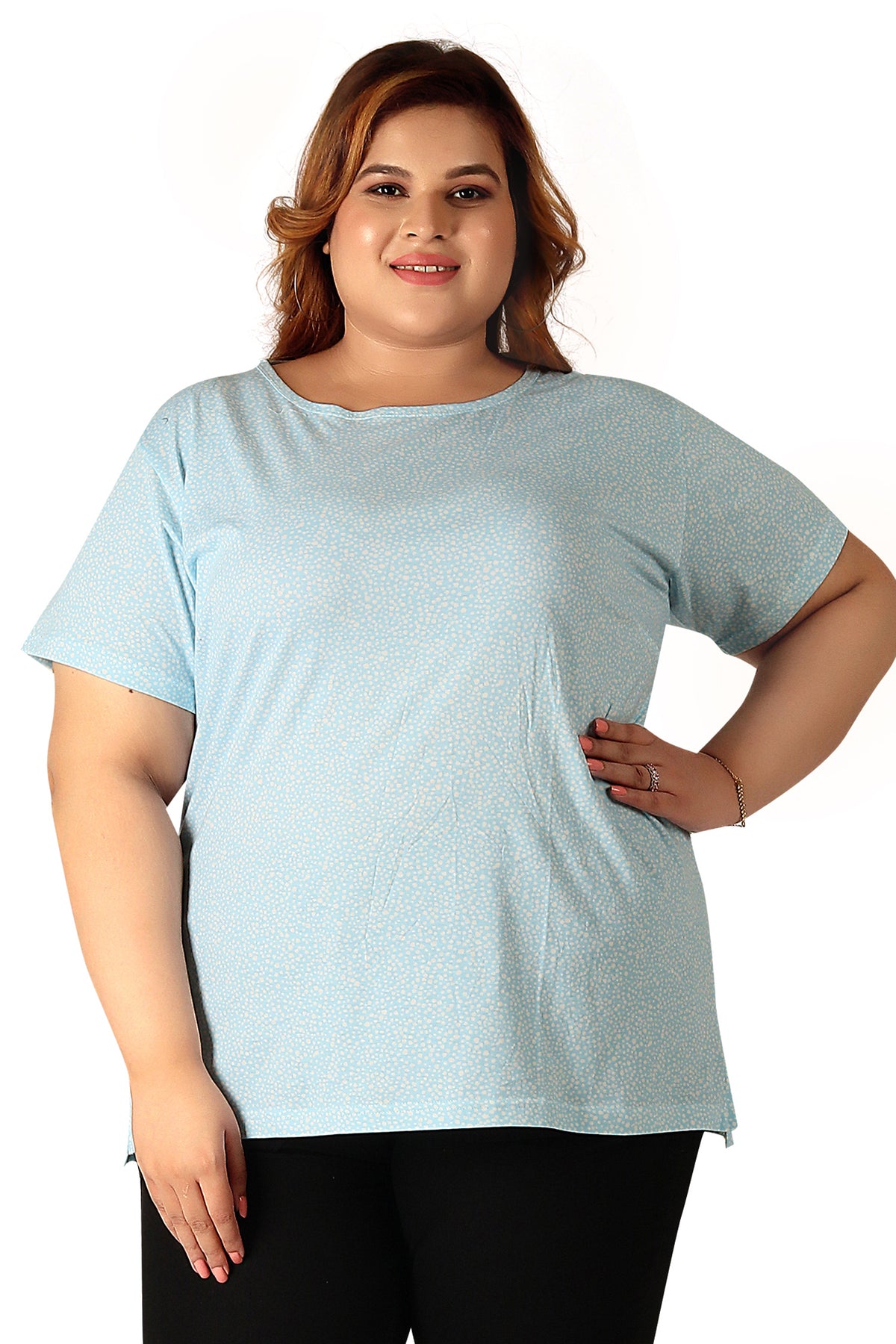 Women's Cotton Round Neck PLUS size T-shirt  | SIZE FROM 3XL-42" TO 8XL-52"