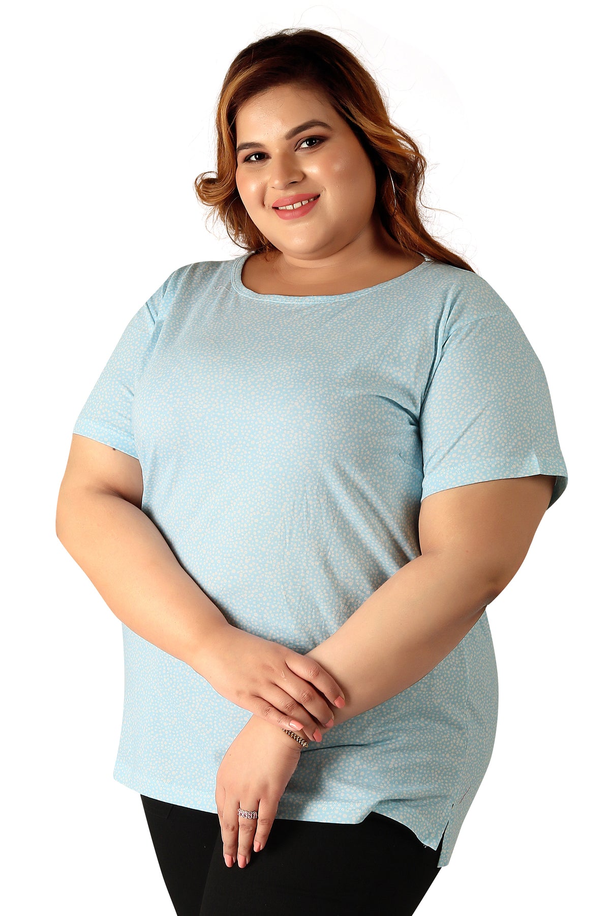 Women's Cotton Round Neck PLUS size T-shirt  | SIZE FROM 3XL-42" TO 8XL-52"