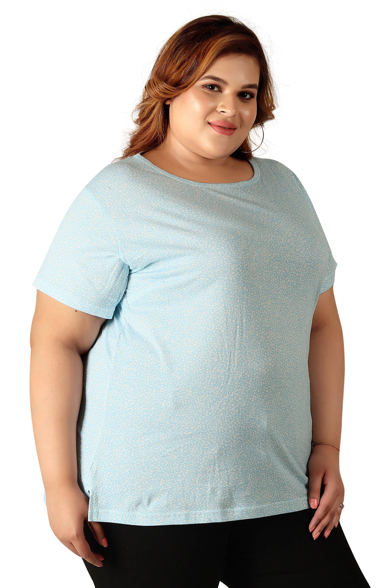 Women's Cotton Round Neck PLUS size T-shirt  | SIZE FROM 3XL-42" TO 8XL-52"