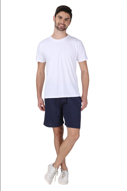 NEO GARMENTS Men’s Cotton Long Shorts | NAVY BLUE | SIZES FROM M TO 9XL.