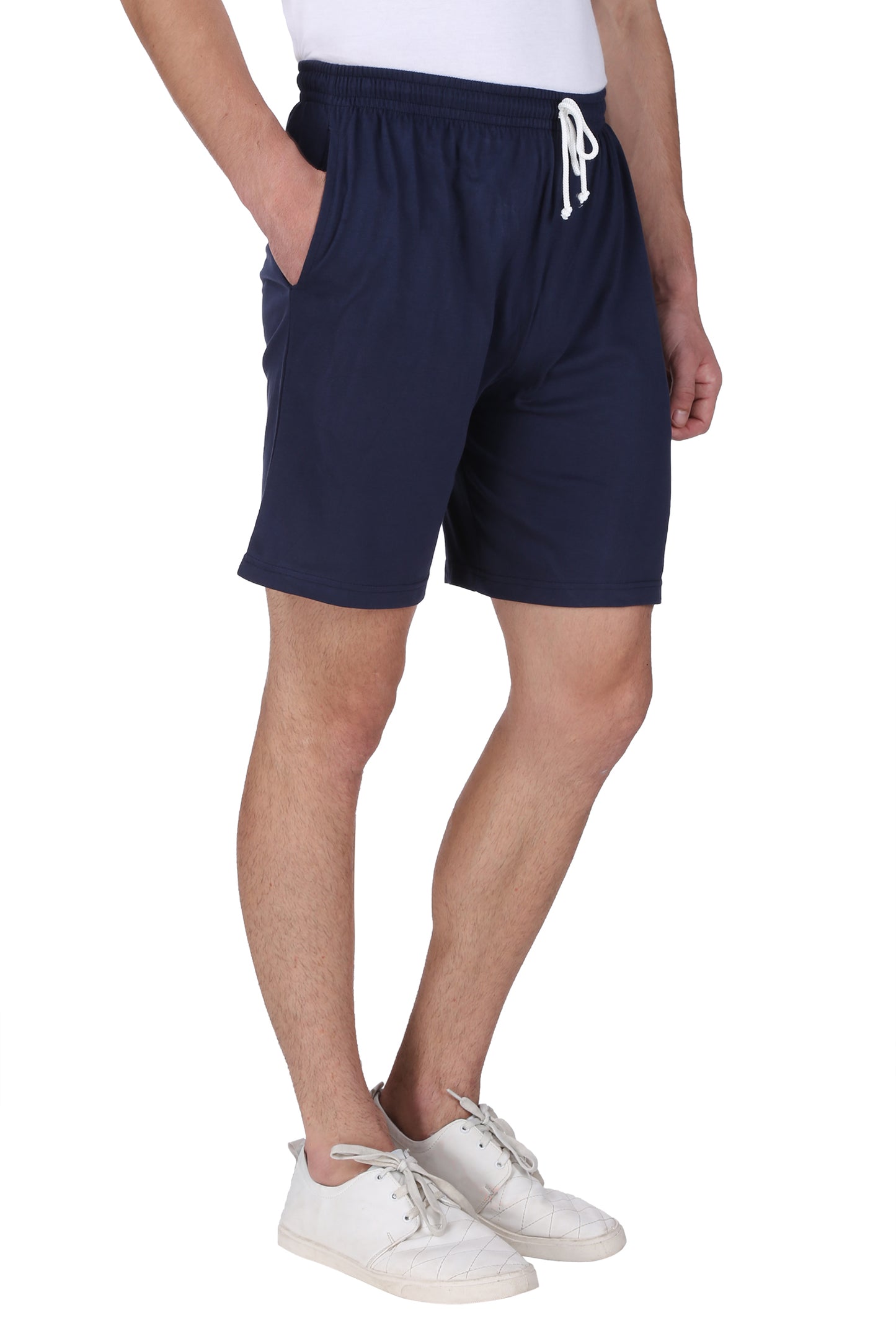 NEO GARMENTS Men’s Cotton Long Shorts | NAVY BLUE | SIZES FROM M TO 9XL.