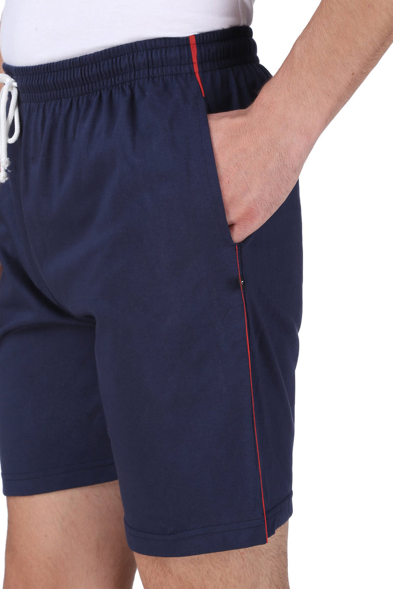 NEO GARMENTS Men’s Cotton Long Shorts | NAVY BLUE | SIZES FROM M TO 9XL.