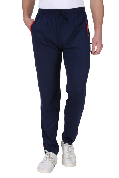 NEO GARMENTS Men's Cotton TRACK PANTS | NAVY BLUE | SIZES FROM M TO 9XL.