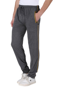 Men's Cotton TRACK PANTS | CARBON , front view