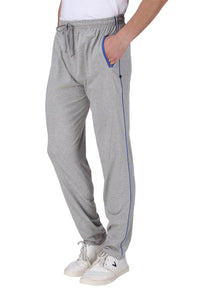 Men's Cotton TRACK PANTS | GREY , front view