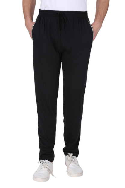 NEO GARMENTS Men's Cotton TRACK PANTS | BLACK | SIZES FROM M TO 9XL.