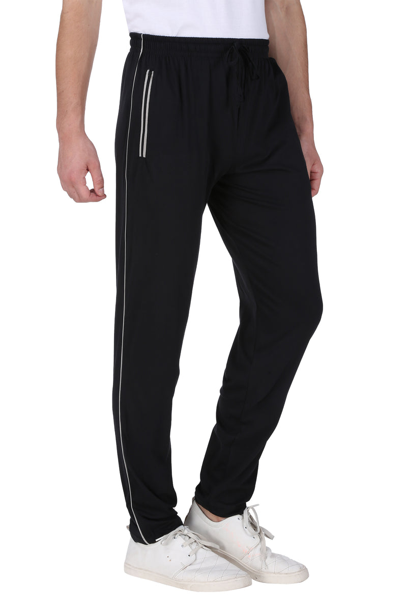 Men's Cotton TRACK PANTS | BLACK | SIZES FROM M TO 9XL.