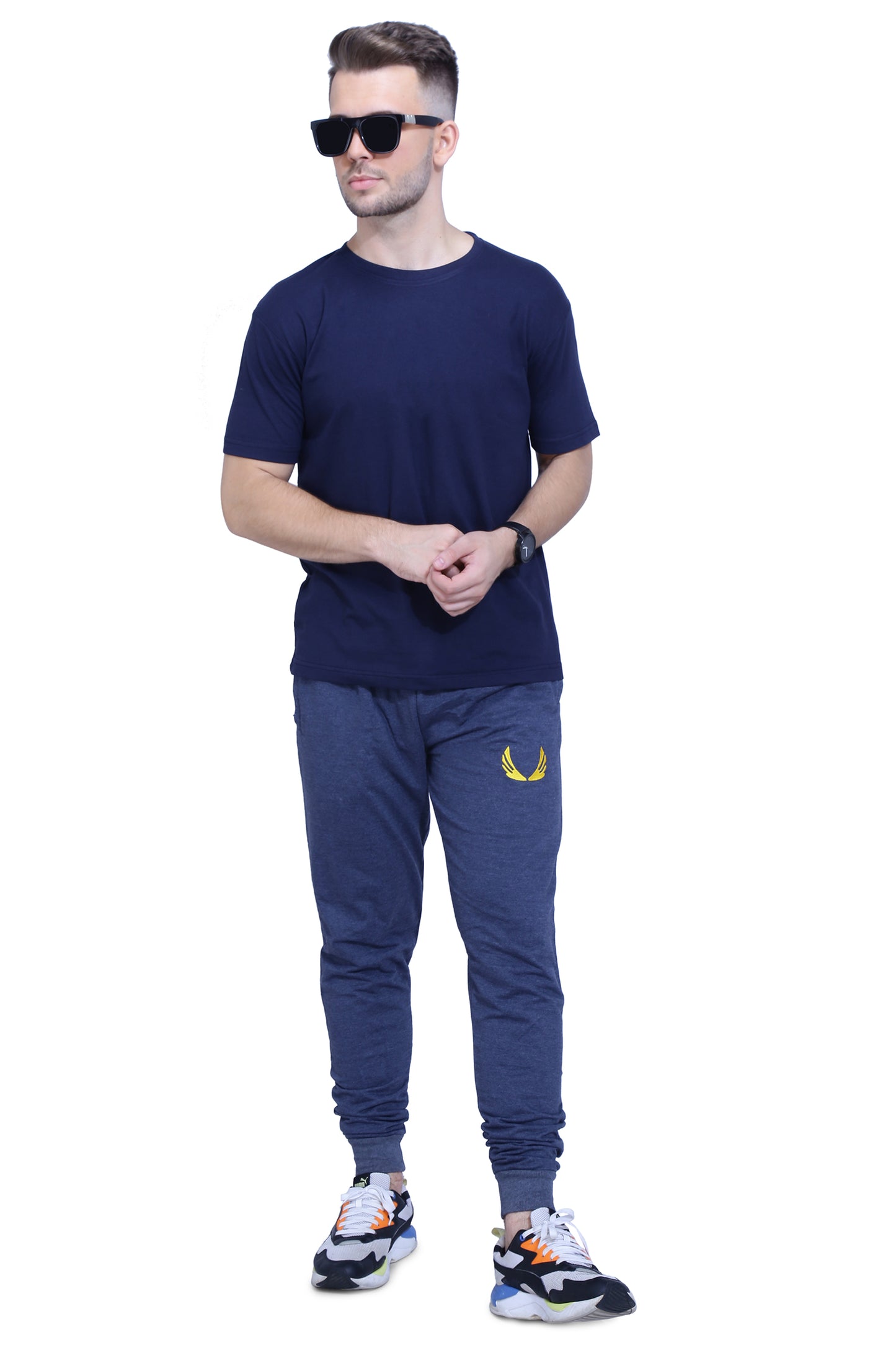 Neo Garments Men's Cotton Sweatpants - Denim Blue | SIZES FROM M TO 7XL.