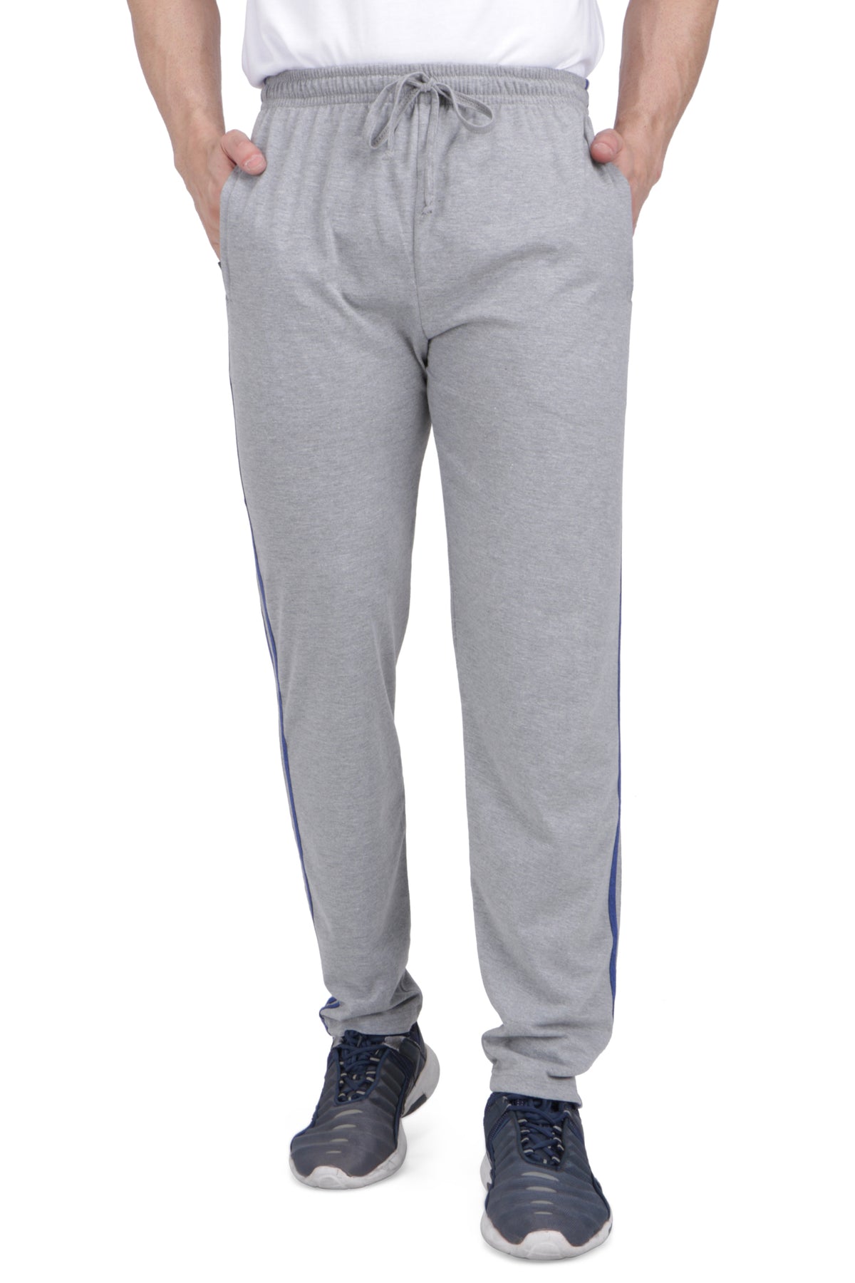 Men's Cotton PATTI TRACK PANTS | GREY | SIZES FROM M TO 5XL.