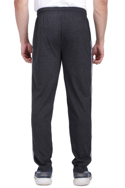 NEO GARMENTS Men's Cotton PATTI TRACK PANTS | CHARCOAL | SIZES FROM M TO 5XL.