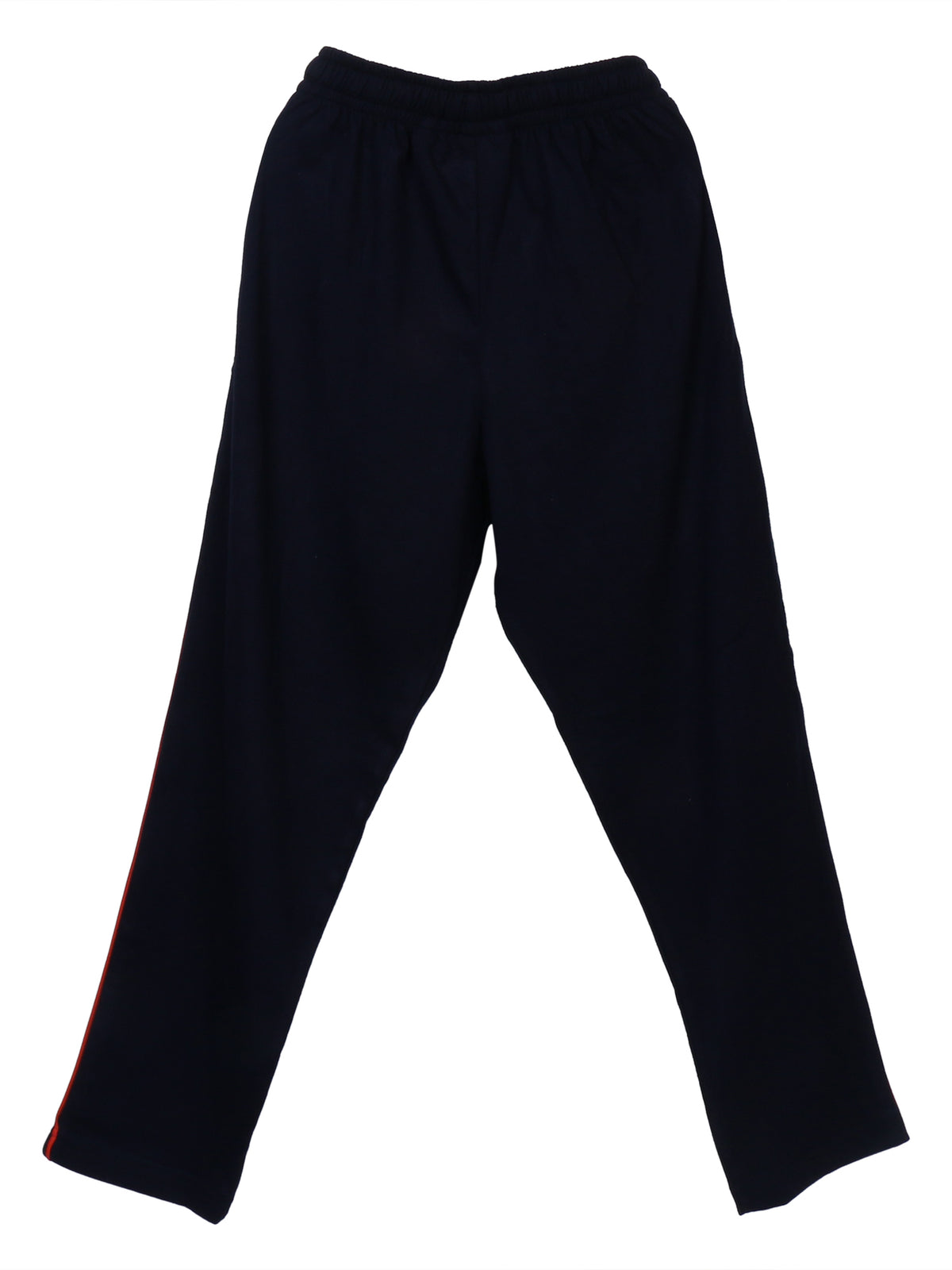 navy blue boy's cotton track pant, front view