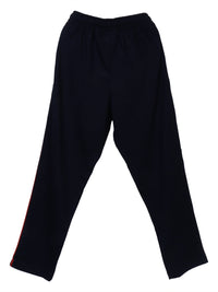 navy blue boy's cotton track pant, front view