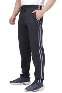 Men's Cotton PATTI TRACK PANTS | CHARCOAL | SIZES FROM M TO 5XL.