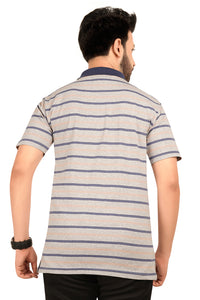 Men's Cotton Polo Neck Half Sleeve All Overl Print T-Shirt with Collar | SIZES FROM XS TO 2XL