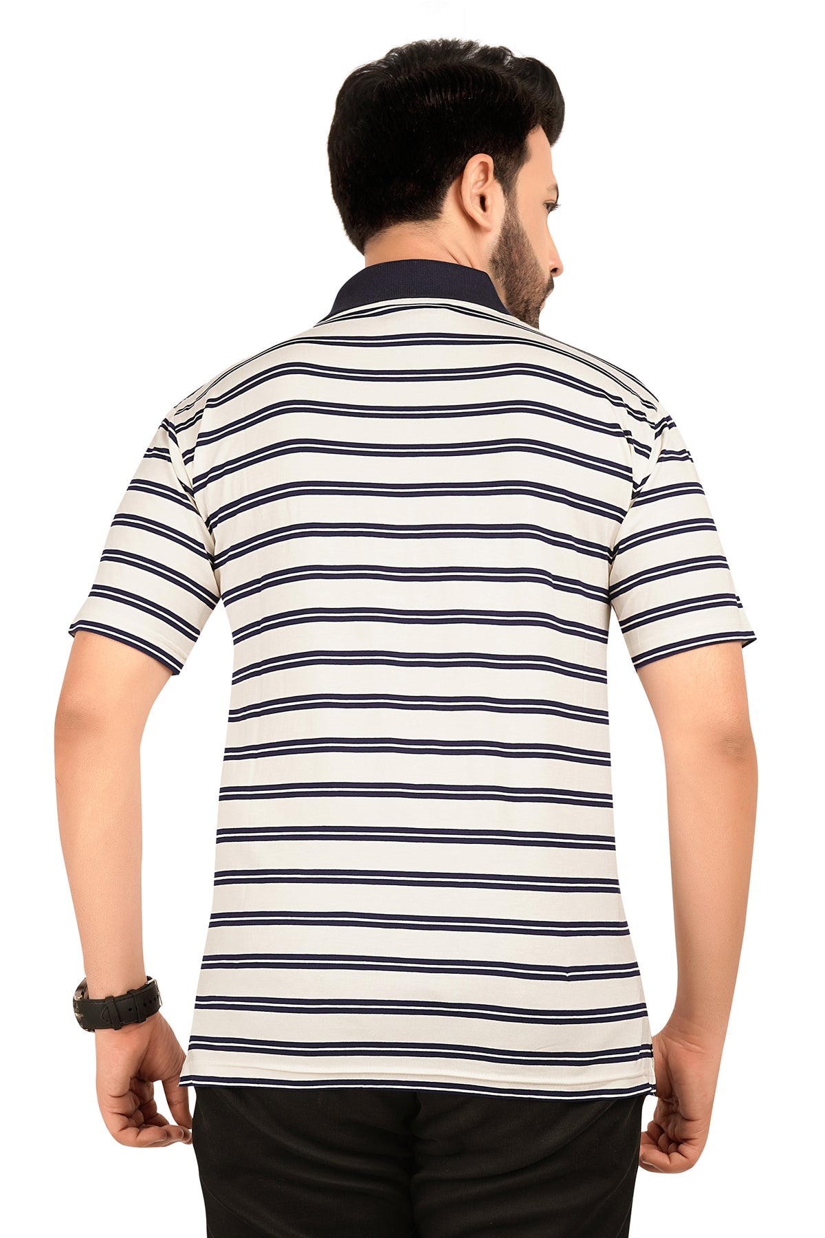 Men's Cotton Polo Neck Half Sleeve All Overl Print T-Shirt with Collar | SIZES FROM XS TO 2XL