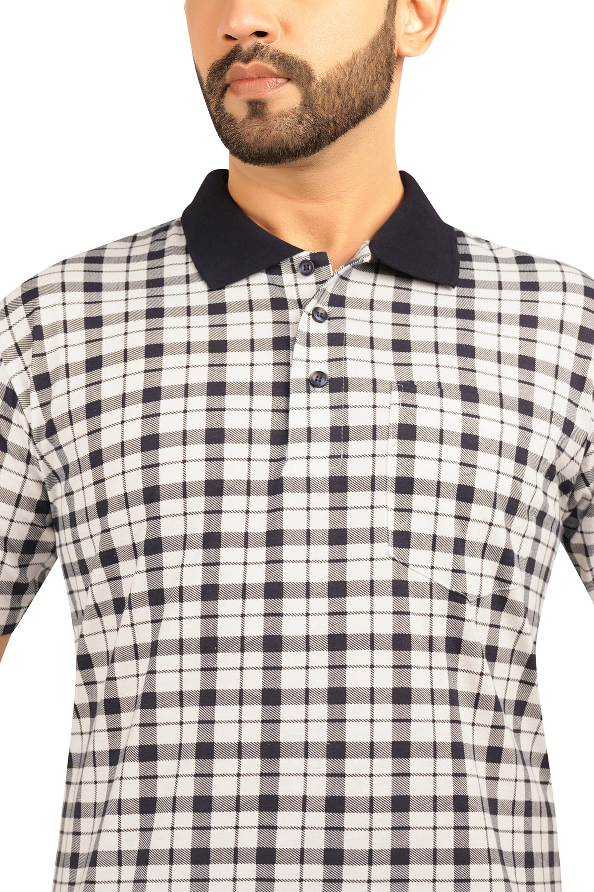 Men's Cotton Polo Neck Half Sleeve All Over Print T-Shirt with Collar | SIZES FROM XS TO 2XL