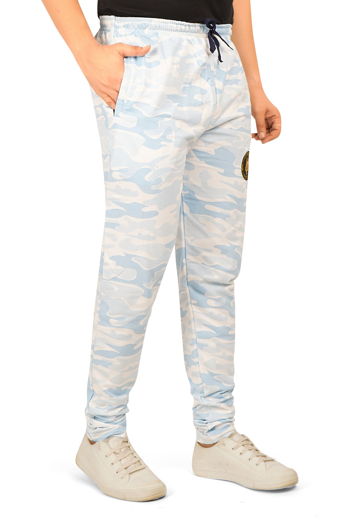 Men's Cotton Military White Camouflage Sweatpants All Over-Print. | SIZE FROM M TO 7XL