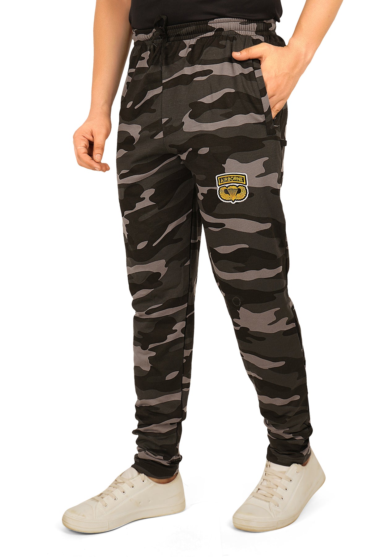 Men's Cotton Military Brown Camouflage Sweatpants All Over-Print. | SIZE FROM M TO 7XL